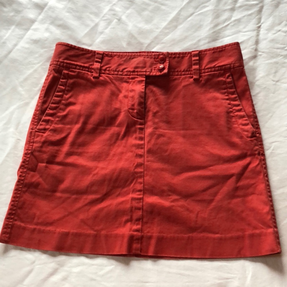 J Crew Nantucket red mini skirt